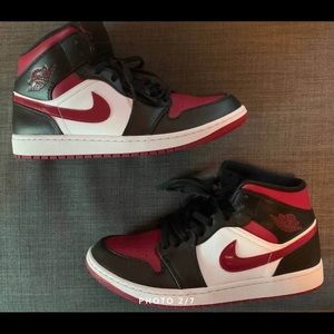 Jordan 1 Mid ‘Noble Red’. Size 11.5, worn ONCE!
